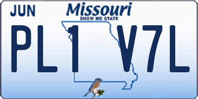 MO license plate PL1V7L