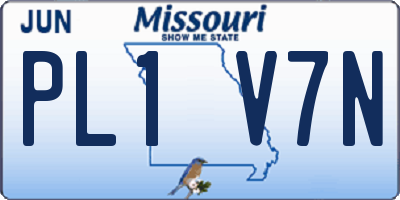 MO license plate PL1V7N