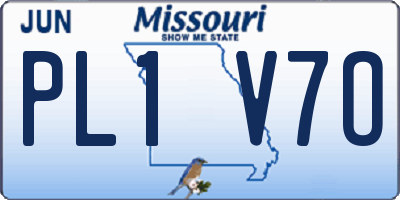 MO license plate PL1V7O