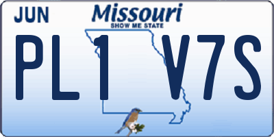 MO license plate PL1V7S