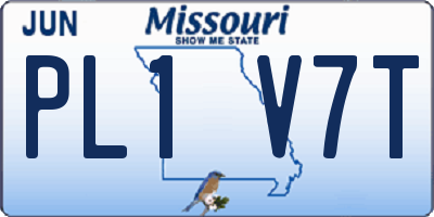 MO license plate PL1V7T