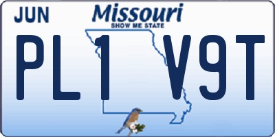 MO license plate PL1V9T