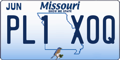 MO license plate PL1X0Q