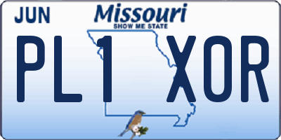 MO license plate PL1X0R
