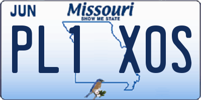 MO license plate PL1X0S