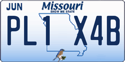 MO license plate PL1X4B