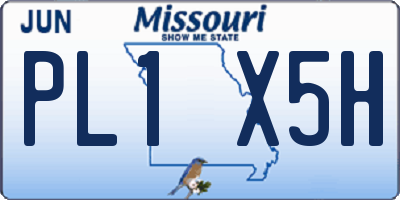 MO license plate PL1X5H
