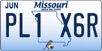 MO license plate PL1X6R