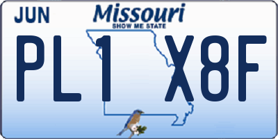 MO license plate PL1X8F