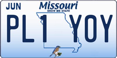 MO license plate PL1Y0Y