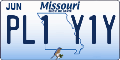 MO license plate PL1Y1Y