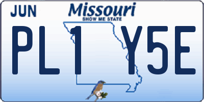 MO license plate PL1Y5E