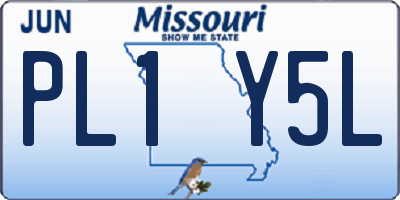 MO license plate PL1Y5L