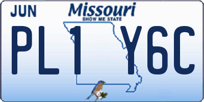MO license plate PL1Y6C