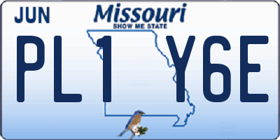 MO license plate PL1Y6E