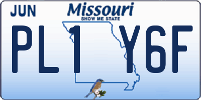 MO license plate PL1Y6F