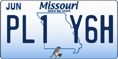 MO license plate PL1Y6H