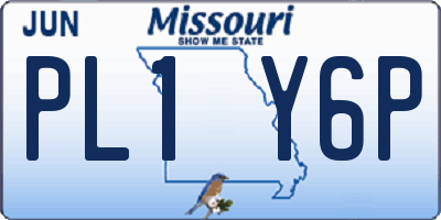 MO license plate PL1Y6P