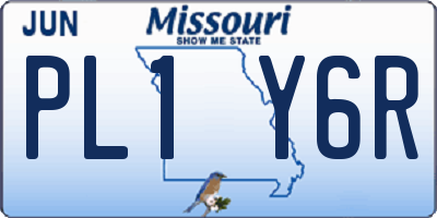 MO license plate PL1Y6R
