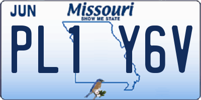 MO license plate PL1Y6V