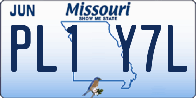 MO license plate PL1Y7L