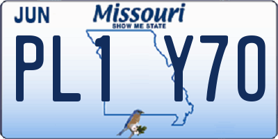 MO license plate PL1Y7O