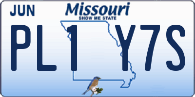 MO license plate PL1Y7S