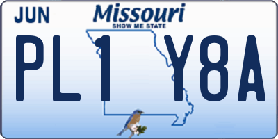 MO license plate PL1Y8A