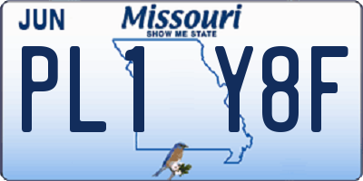 MO license plate PL1Y8F