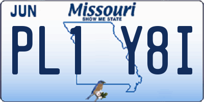 MO license plate PL1Y8I