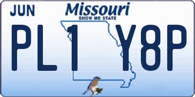 MO license plate PL1Y8P