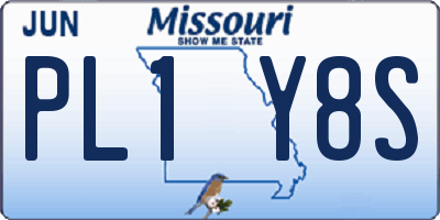 MO license plate PL1Y8S
