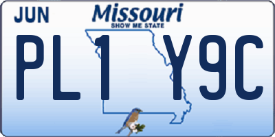 MO license plate PL1Y9C
