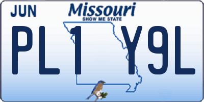 MO license plate PL1Y9L