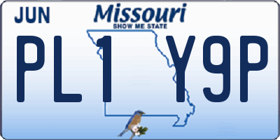 MO license plate PL1Y9P