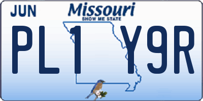 MO license plate PL1Y9R