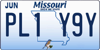 MO license plate PL1Y9Y
