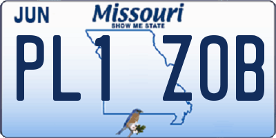 MO license plate PL1Z0B