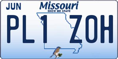 MO license plate PL1Z0H