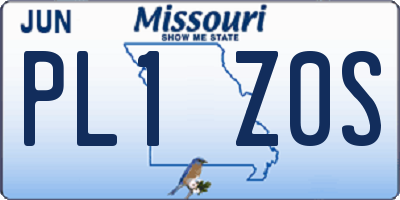 MO license plate PL1Z0S