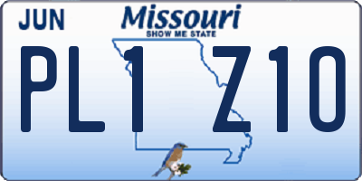 MO license plate PL1Z1O