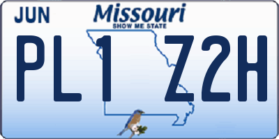 MO license plate PL1Z2H