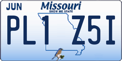 MO license plate PL1Z5I