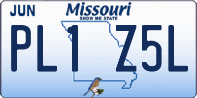 MO license plate PL1Z5L