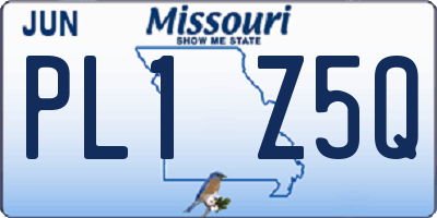 MO license plate PL1Z5Q