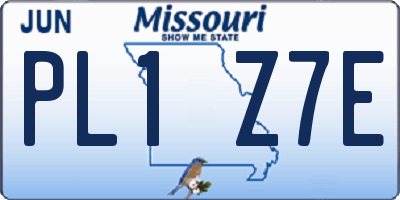 MO license plate PL1Z7E