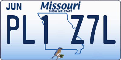 MO license plate PL1Z7L