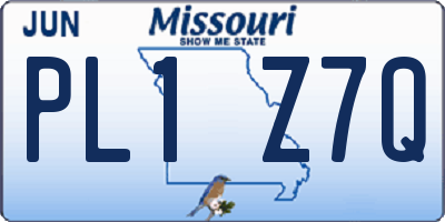 MO license plate PL1Z7Q