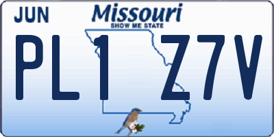 MO license plate PL1Z7V