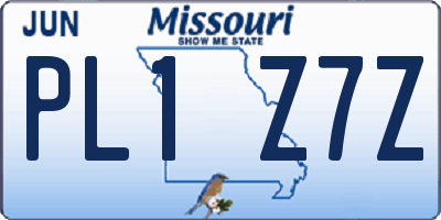 MO license plate PL1Z7Z